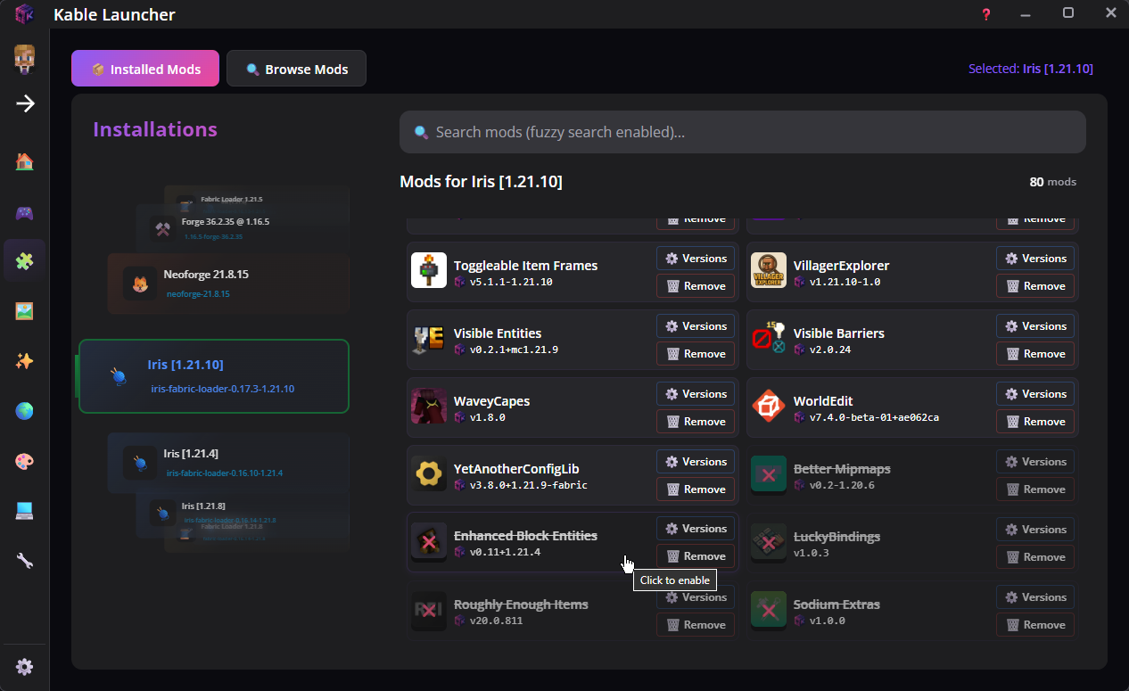 Mod Management